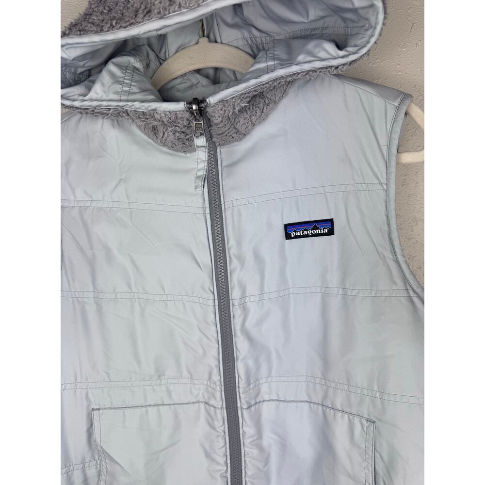 Patagonia Los Gatos Hooded Reversible Grey Vest Womens Size Large - Picture 2 of 8